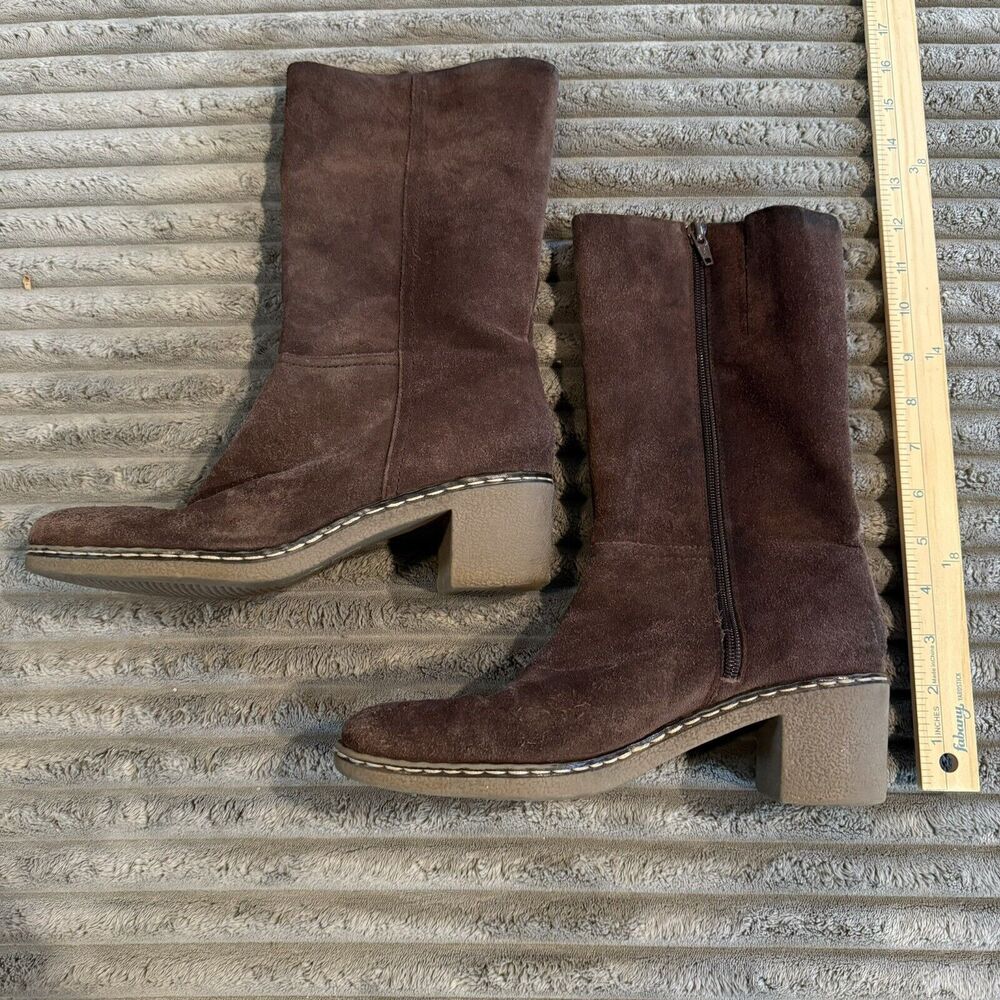 Dockers Boots Brown Suede Leather Zip Closure Beatrix Women US 8.5 - Picture 4 of 6